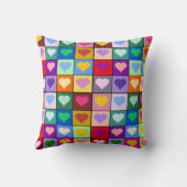 カラフルなハートのクッション クッション (裏面)