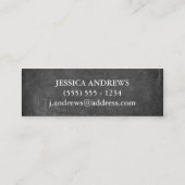 カラフルなハートのベビーシッターの細い名刺 スキニー名刺 (裏面)