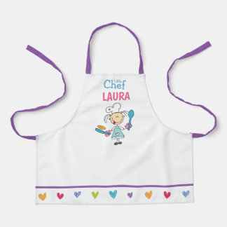 カラフルなハートの子供用パンツェ Apron エプロン