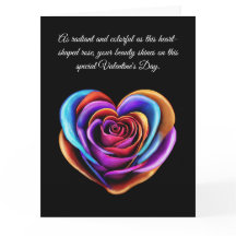 カラフルなハート型のローズ - バレンタインデー -