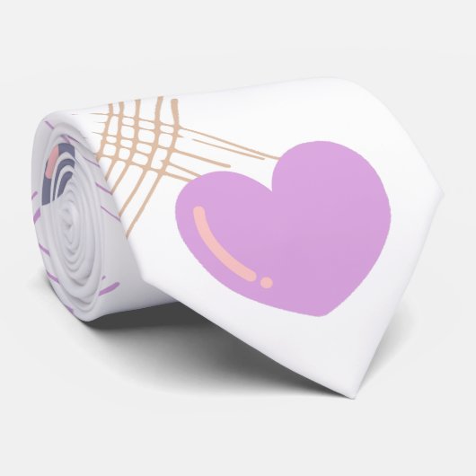 カラフルなハート ネクタイ (ロール)