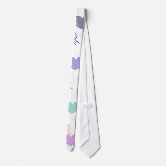 カラフルなハート ネクタイ (裏面)