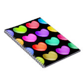 カラフルなハート ノートブック (右側)