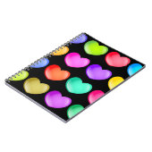 カラフルなハート ノートブック (左側)