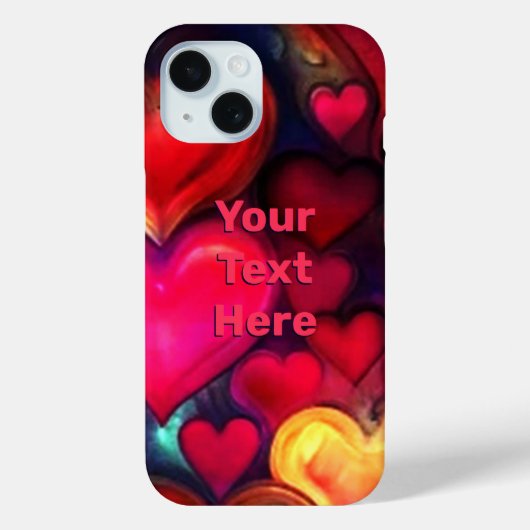 カラフルなハート バレンタイン Case-Mate iPhoneケース (裏面)