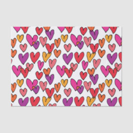カラフルなハート 薄葉紙