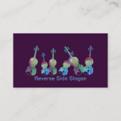 カラフルなバイオリンおよびビオラ 名刺 (裏面)