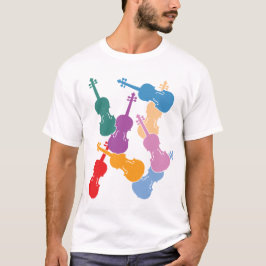 カラフルなバイオリン Tシャツ