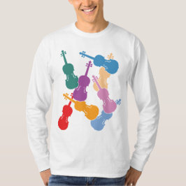 カラフルなバイオリン Tシャツ