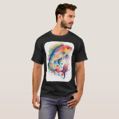 カラフルなバスフィッシュ Tシャツ (正面フル)