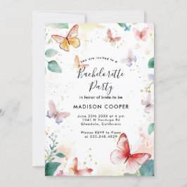 カラフルなバターバチェロレッテ 招待状