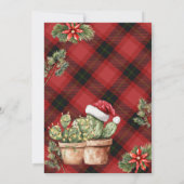 カラフルなバナー メキシカン カクタス クリスマス フィエスタ 招待状 (裏面)