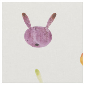 カラフルなバニー ファブリック