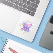 カラフルなバブルレター名言 シール (ノートパソコンとiPhone)