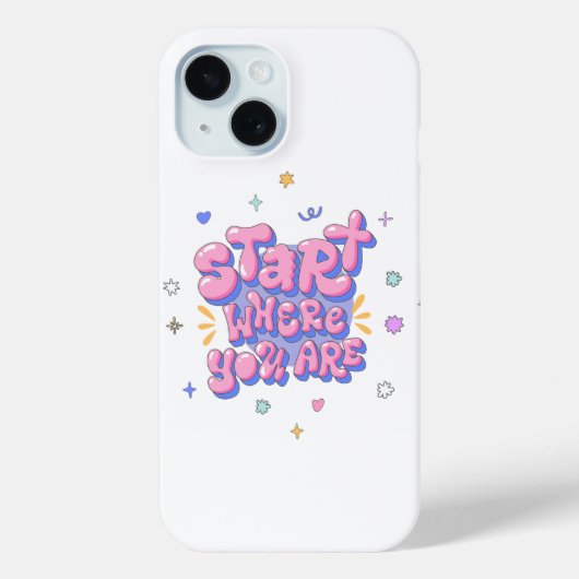 カラフルなバブルレター名言 Case-Mate iPhoneケース (裏面)