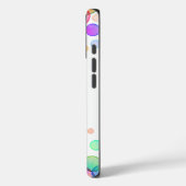 カラフルなバブル柄の白いオリジナルアイテム Case-Mate iPhoneケース (裏面 / 左)