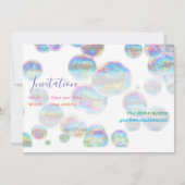 カラフルなバブル バースデー パーティーの招待状 招待状 (裏面)