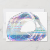 カラフルなバブル バースデー パーティーの招待状 招待状 (裏面)