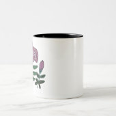 カラフルなバラのデザイン ツートーンマグカップ (中央)