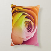 カラフルなバラの花びらの閉めて下さい アクセントクッション (裏面(縦))