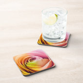 カラフルなバラの花びらの閉めて下さい コースター (右側)