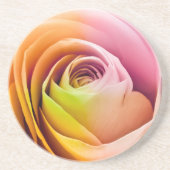 カラフルなバラの花びらの閉めて下さい コースター (正面)