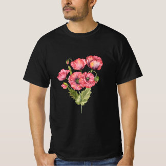 カラフルなバラの花束のフラワーボタニカルTシャツ Tシャツ