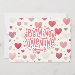 カラフルなバレンタインデーのハート シーズンカード