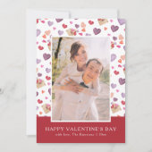 カラフルなバレンタインデー シーズンカード (正面)