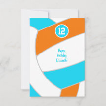 カラフルなバレーボールの誕生日おめでとうまたはお祝い