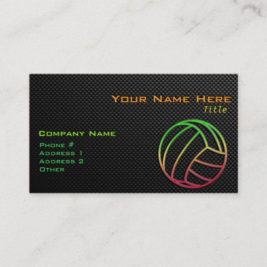 カラフルなバレーボール 名刺 (正面)