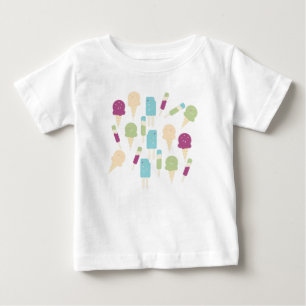 カラフルなバースデーアイスベイビーTシャツ ベビーTシャツ