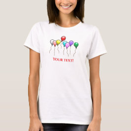 カラフルなバースデーバルーン Tシャツ