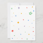 カラフルなバースデーパーティー 招待状 (裏面)