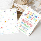 カラフルなバースデーパーティー 招待状