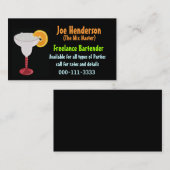 カラフルなバーテンダーの名刺 名刺 (正面/裏面)