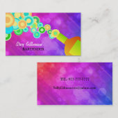 カラフルなバーテンダーをする名刺のテンプレート 名刺 (正面/裏面)