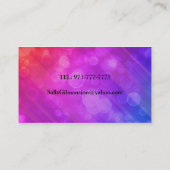 カラフルなバーテンダーをする名刺のテンプレート 名刺 (裏面)