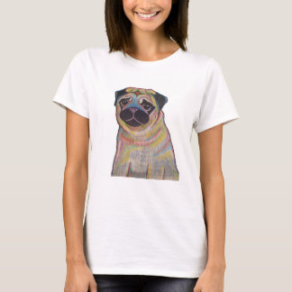 カラフルなパグのTシャツ Tシャツ