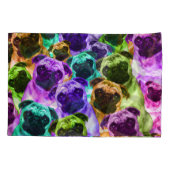 カラフルなパグパターン 枕カバー (裏面)