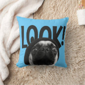 カラフルなパグ クッション (ブランケット)