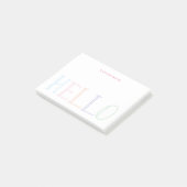 カラフルなパステルのこんにちはパーソナライズなポスト・イット ポストイット (アングル)