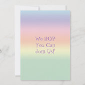 カラフルなパステルイースターエッグハントランチ 招待状 (裏面)