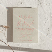 カラフルなパステルカラーの手書きのファンタジーな結婚式のQRコード 招待状