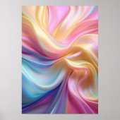 カラフルなパステルシルク ポスター (正面)