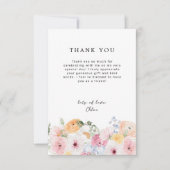 カラフルなパステルフラワーデザイン サンキューカード (正面)