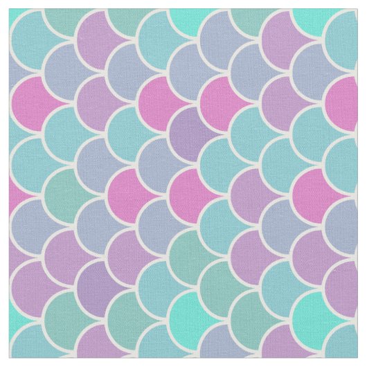 カラフルなパステル調の人魚のスケール ファブリック (クローズアップ)