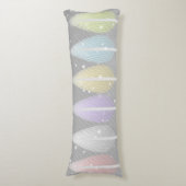 カラフルなパステル調の木の冬の近代美術 ボディピロー (正面縦)