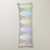 カラフルなパステル調の木の冬の近代美術 ボディピロー (裏面 (縦))