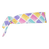 カラフルなパステル調の水彩画のブラシはパターンをなでます タイヘッドバンド (回転270)